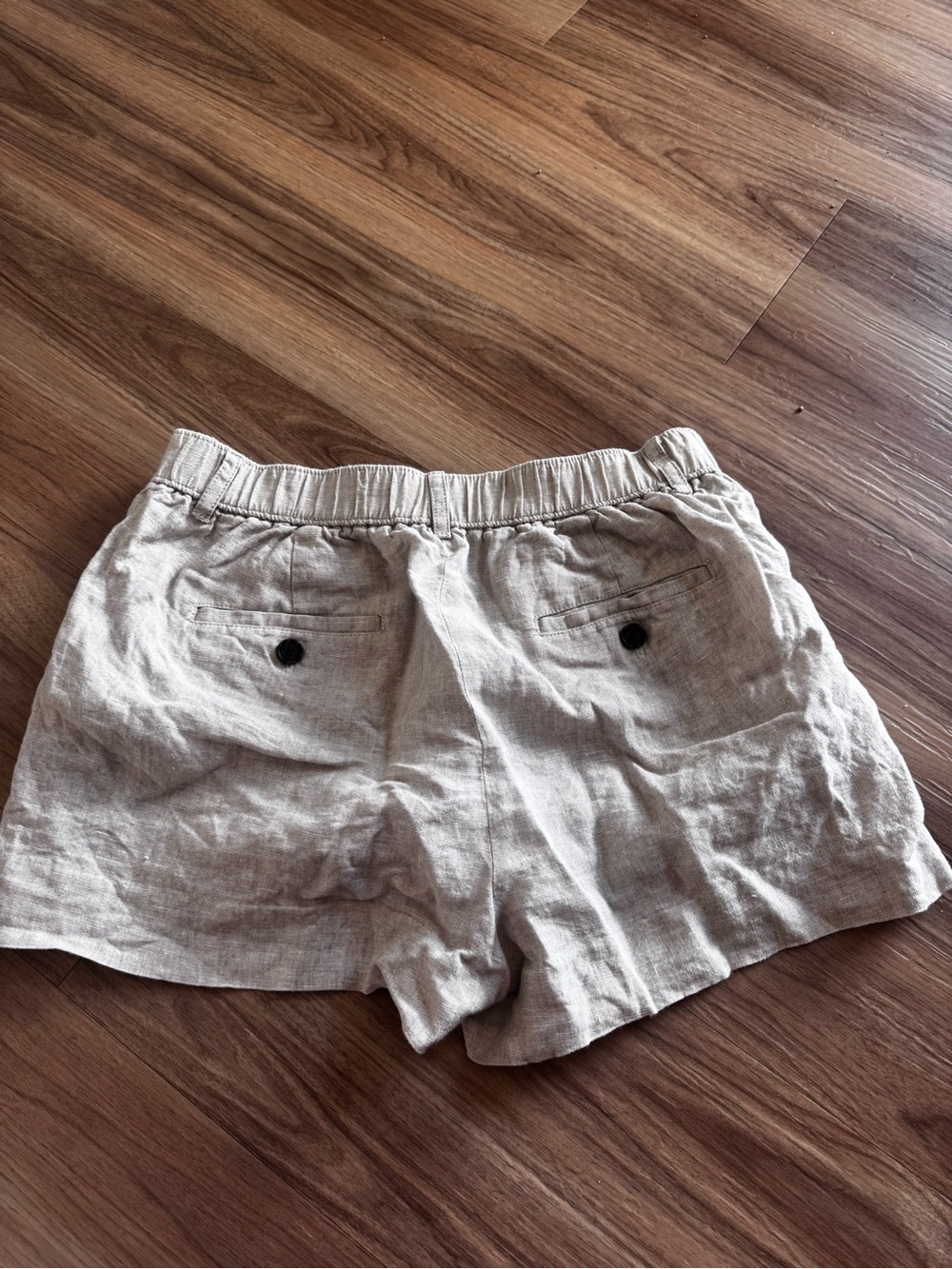 J. Crew Natural Beige Linen-Blend Shorts - Picture 3 of 4